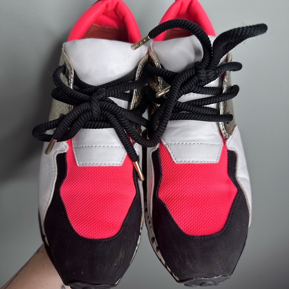 Steve Madden Cliff Coral Leopard Print Sneakers Shoes Wmns Sz 7! - Picture 2 of 8